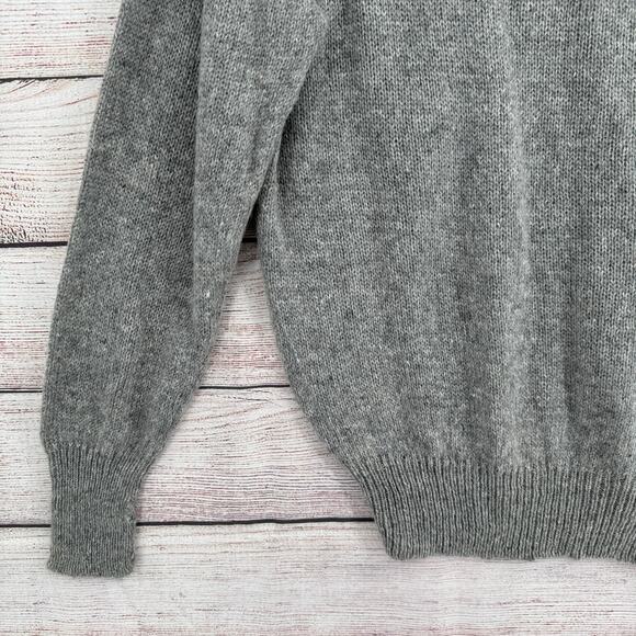 Vintage Polo Ralph Lauren Wool V-Neck Sweater Mens Medium Gray Deadstock NEW - Picture 13 of 14